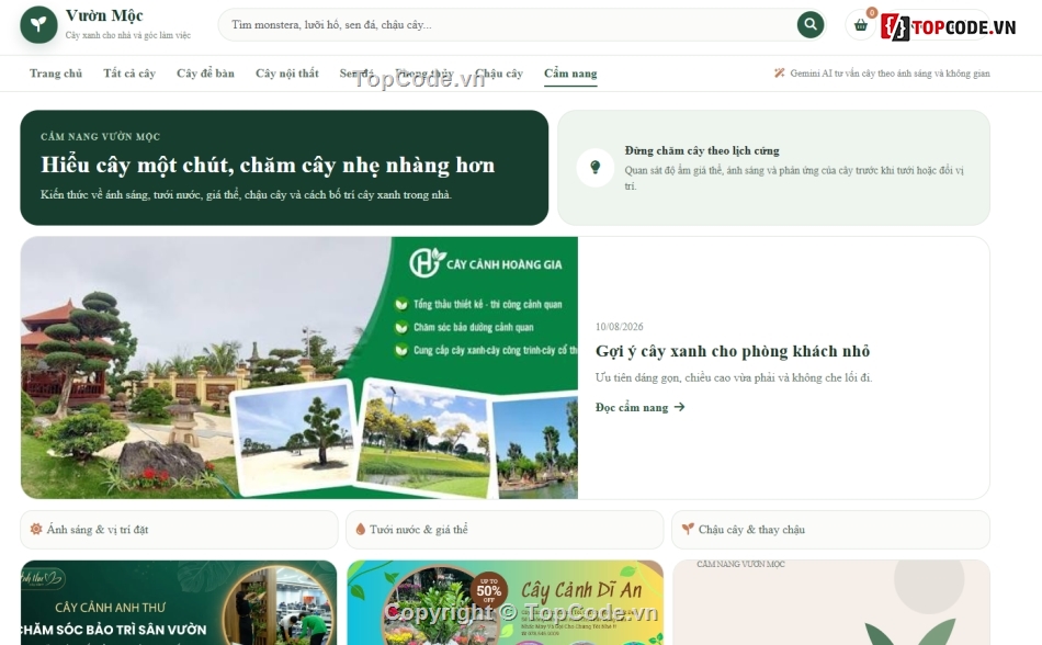 website,web bán cây,AI